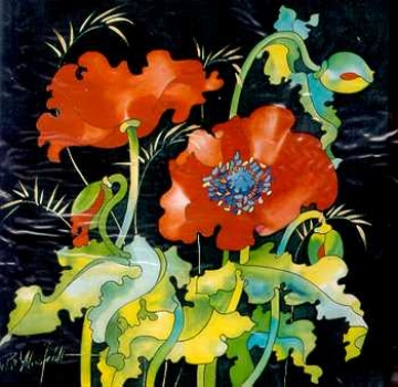 Gutta-Kissen Mohnblüten